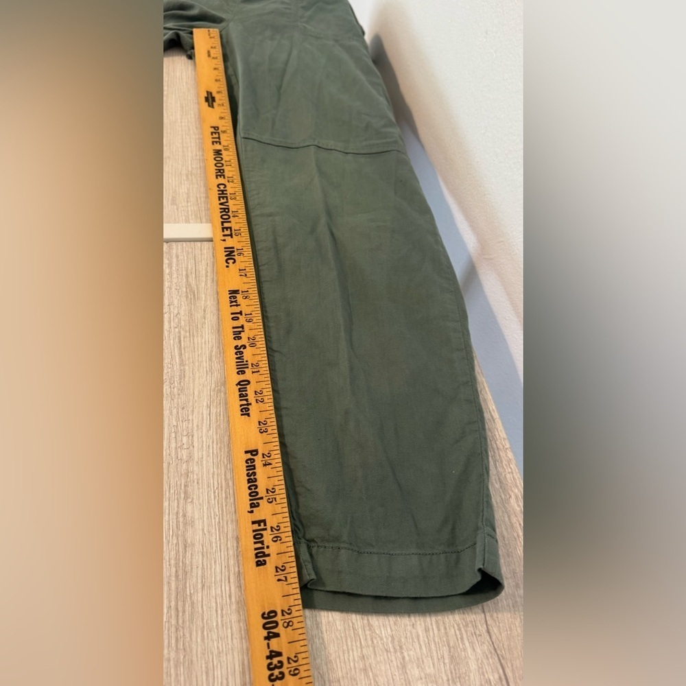 EILEEN FISHER Soft Organic Cotton Twill Drawstring Cropped Pants Relaxed Large - Picture 6 of 10